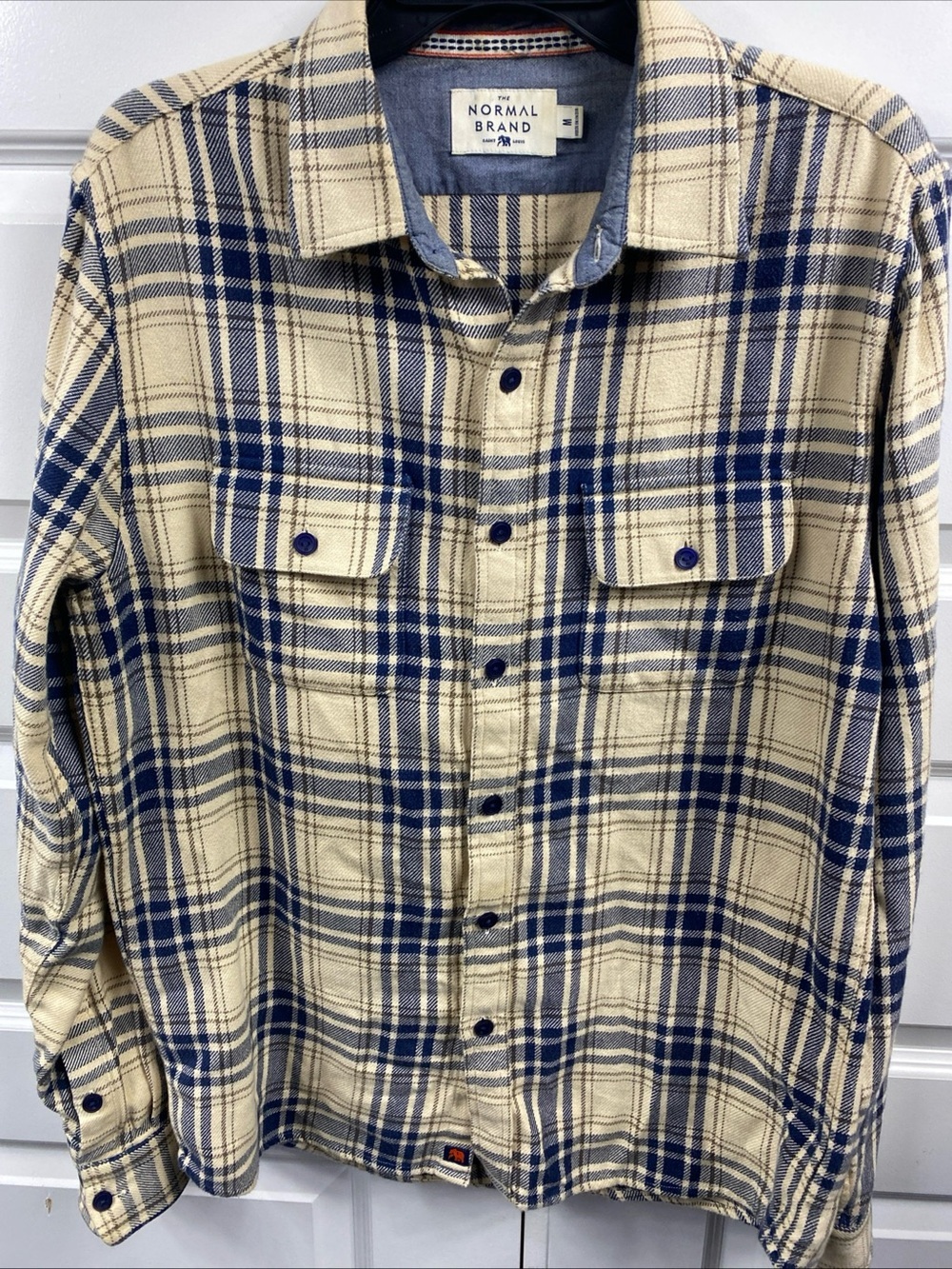 The Normal Brand Plaid Flannel Shirt Mens 100% Cotton Flannel Button Down Medium